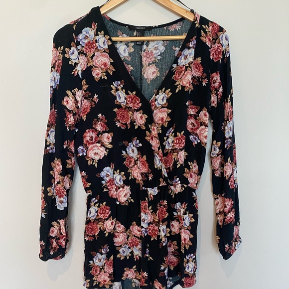Forever 21 floral print romper - Picture 2 of 5